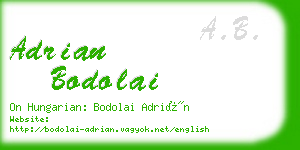 adrian bodolai business card